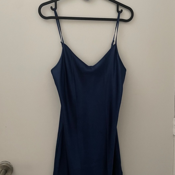 Navy 90s Slip midi dress - Picture 2 of 3